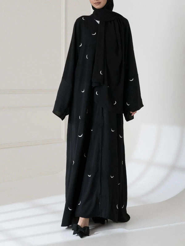 Moon Embroidery Abaya